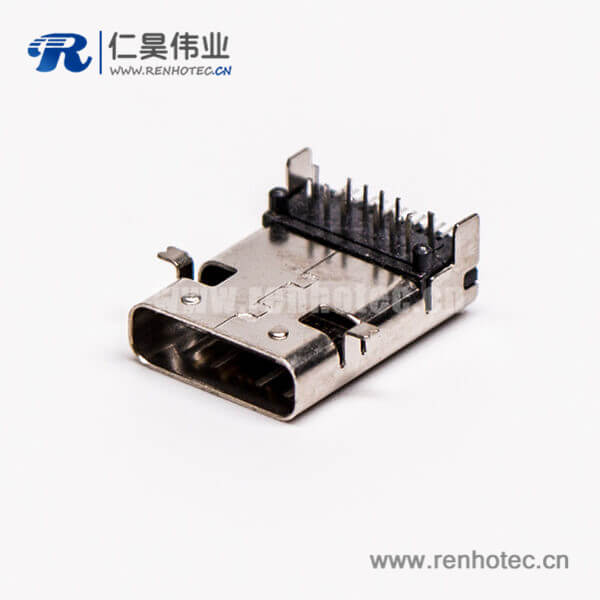 type c母座插板彎式四腳usb3.0接插件